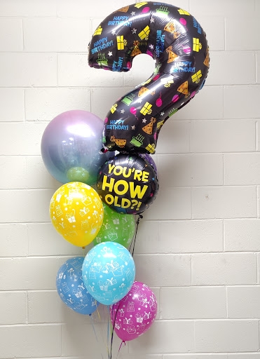 You Are How Old Ombre Birthday Balloon Bouquet