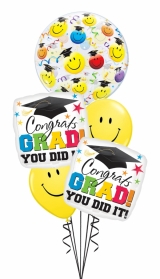 You did it smile graduation balloon bouquet