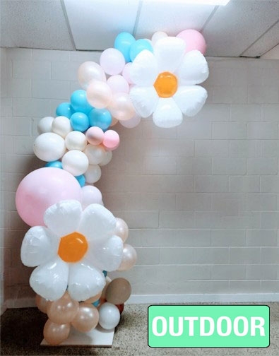 [8x6FT] Youthful Spring Flowers Organic Garland Arch - Outdoor